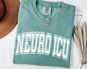 Camiseta de UCI neurológica, algodón hilado en anillo, para enfermero/a neurológico/a, técnico/a, médico/a