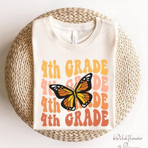 Retro Fourth Grade Teacher Shirt, 4th Grade Teacher Tee, First Day of School Matching TShirt, New Teacher Gift, Teacher Squad