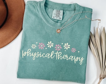 Camisa de fisioterapia con colores cómodos, regalo floral
