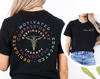 呼吸療法士用パーソナライズTシャツ、RT呼吸器専門医への感謝の贈り物