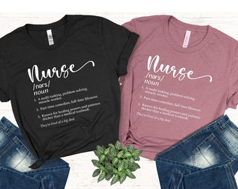 Krankenschwester Definition T-Shirt, Krankenpflege Schule Geschenk