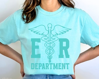 Emergency Department Nurse T-Shirt, ER Caduceus Graphic Tee