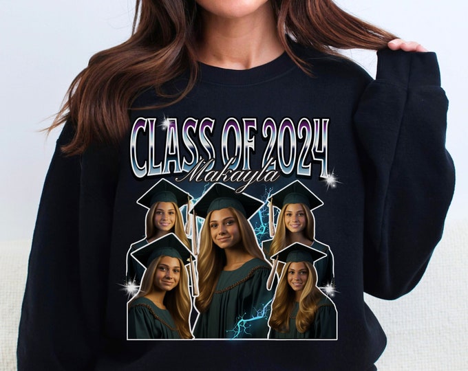 Personalized Graduation Gift,Custom Graduation Shirt,Personalized High School Graduation Photo Shirt,Graduation Sweatshirt,Graduation Shirts