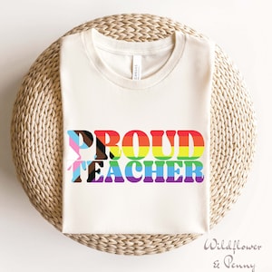 Pride teacher shirts, Gay teacher shirts, LGBTQ+ teacher shirts,Rainbow teacher shirts, Queer teacher shirts, LGBTQ friendly teacher shirts
