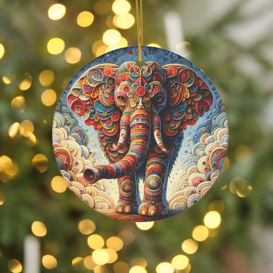 Elephant Christmas Tree Ornaments 