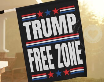 Anti Trump Garden Flag or House Banner, Political Yard Sign, Funny Anti MAGA Decor