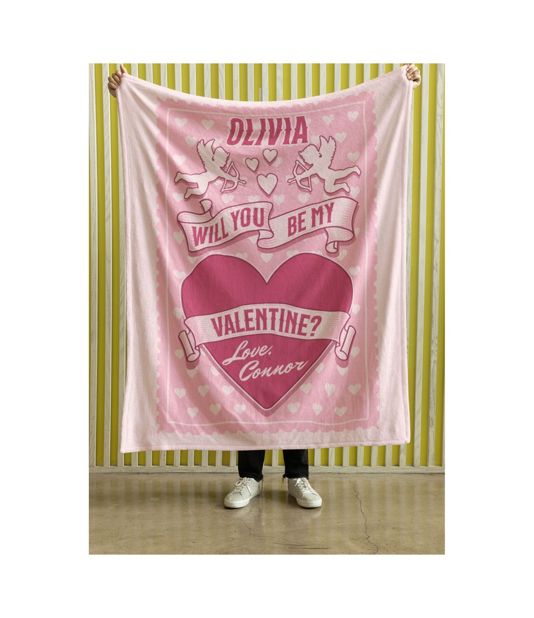 Custom Valentine's Day Gift,personalized Valentine's Day Blanket,gift
