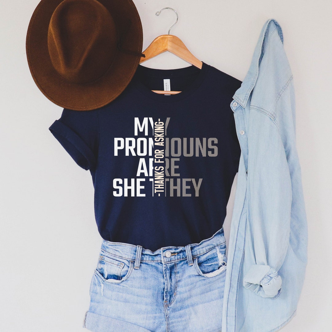 Respect Pronouns Shirt, She They Shirt, She They Gift, Non Binary Shirt ...