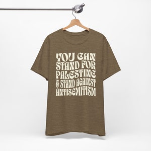 Free Palestine Shirt - Free Gaza Tee - Human Rights Shirt - Protest Shirt - Anti Racism - Political Top - Israel Zionist Heather Olive