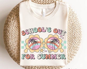 Schools Out For Summer T-Shirt, Retro Teacher Gift
