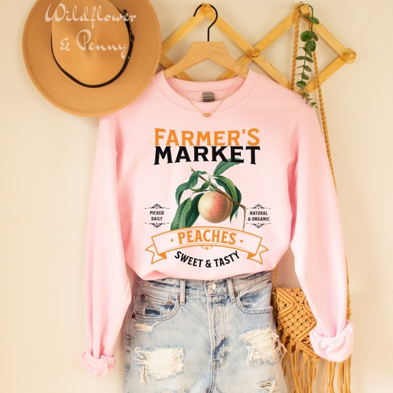 Peach crewneck sweatshirt sales