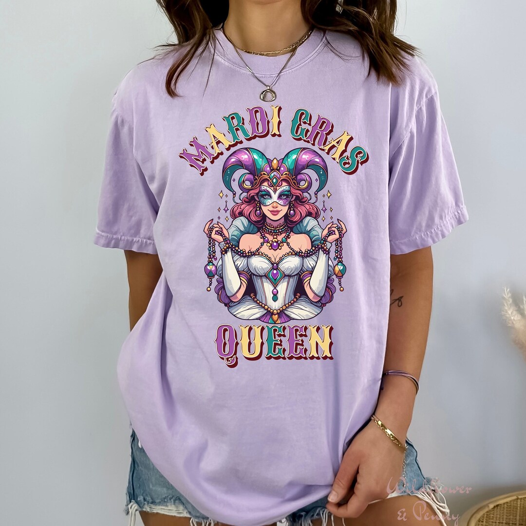 comfort colors mardi gras shirt