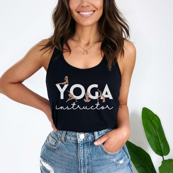 Yoga Instructor Tank Top, Yoga Instructor Shirt, Yoga Teacher Tank Top,  Gift for Yoga Instructor, Yoga Clothing Fitness Tee, Cute Yoga Top 