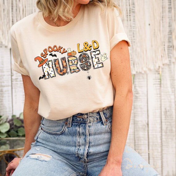 Labor and Delivery Nurse Halloween Shirt, Nurse T-Shirt,L&D Nurse Gift For Baby Nurse,RN TShirt,OB nurse Shirt,Mother Baby Nurse,OBGYN nurse