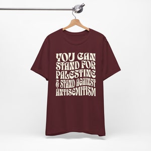 Free Palestine Shirt - Free Gaza Tee - Human Rights Shirt - Protest Shirt - Anti Racism - Political Top - Israel Zionist Maroon