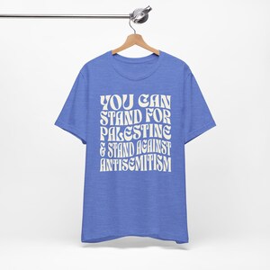Free Palestine Shirt - Free Gaza Tee - Human Rights Shirt - Protest Shirt - Anti Racism - Political Top - Israel Zionist Heather Columbia Blue