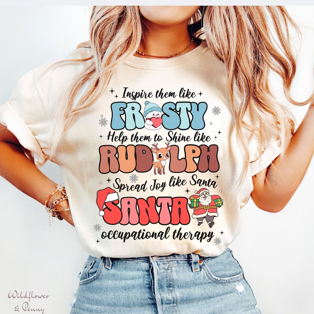 Retro OT Christmas Shirtoccupational Therapy Christmas Shirt Etsy