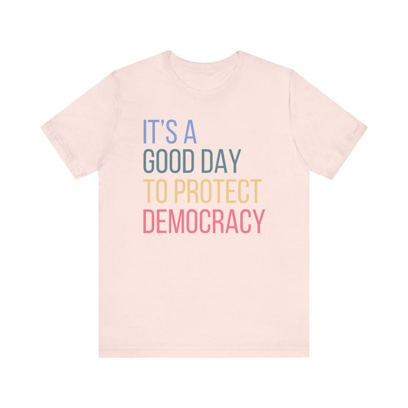 Political Shirts, Protect Democracy Shirt Tee,Womens Rights Tee Shirt,Political Shirt,Democrat Shirt Women,Anti-Trump Shirt,Anti Fascism Top Soft Pink