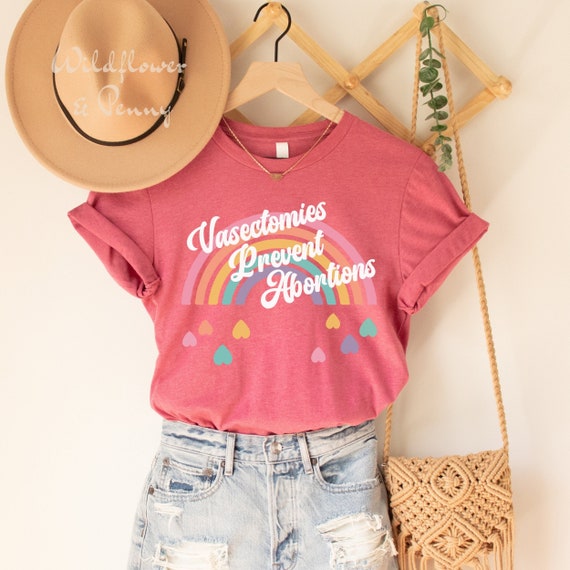 Retro Reproductive Rights Rainbow Shirt, Feminist T-Shirt