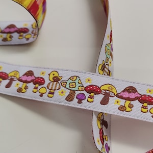 CLEARANCE SALE Sweet Trim Mushrooms Duck Border Trim Embellishment Jacquard Trim