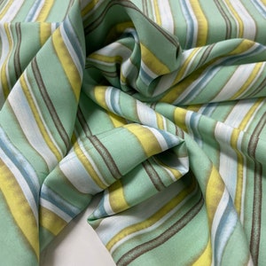 CLEARANCE SALE Viscose fabric summer mint fabric dresses Viscose fabric blouse fabric striped Viscose woven fabric blouse fabric stripes