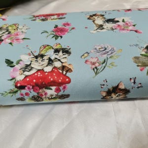 Stenzo jersey fabric cats digital print - Oeko-Tex certified jersey fabric