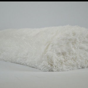 Shaggy fabric white 1 m fur long hair fur shaggy fur fur fabric Flokati faux fur plush imitation fur soft