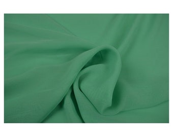 Chiffon fabrics mint green uni by the meter, soft fall chiffon fabric voile KT14