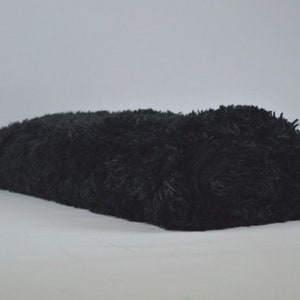 CLEARANCE SALE Shaggy fabric BLACK Fur Longhair fur Shaggy fur Fur fabric Flokati Faux fur Plush imitation fur Soft Fur black