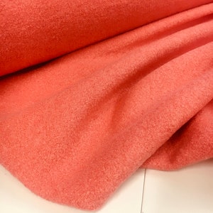 CLEARANCE SALE Walkloden Salmon Walk Wool Viscose Walk Fabric
