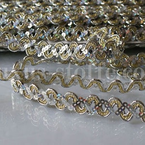 CLEARANCE SALE Noble border silver gold sequins border medieval border dirndl border decoration