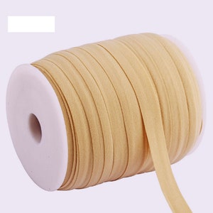 Bias binding pastel ochre 100% cotton 20 mm by the meter