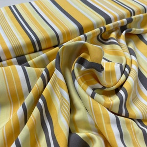 CLEARANCE SALE Viscose Fabric Summer Yellow Fabric Dresses Viscose Fabric Blouse Fabric Striped Viscose Woven Fabric Blouse Fabric Stripes