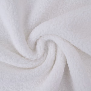CLEARANCE SALE Teddy Fabric 0.50 m White Plush Soft Warm