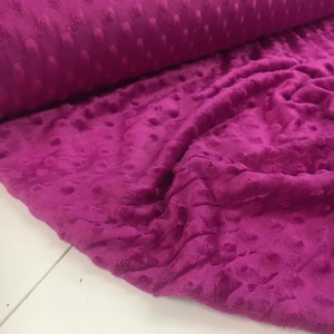 Minky fabric fleece 0.50 m fabric plush Minky Dots in different colors, 150 cm width