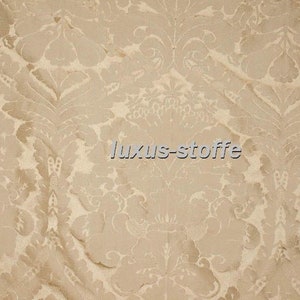 CLEARANCE SALE Jacquard fabric with baroque pattern decorative fabric curtain fabric KT580 cream