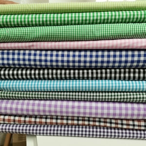 CLEARANCE SALE Checked fabric, 0.50 m fabric with checks, checked cotton fabric, large selection of colors Oeko-Tex Standard 100