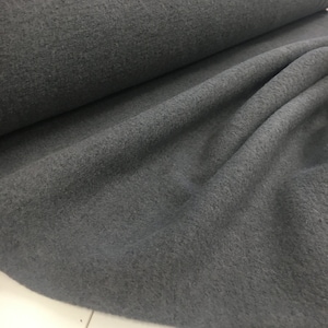 CLEARANCE SALE Walkloden Grey Walk Wool Viscose Walk Fabric Loden Fabric Boiled Wool