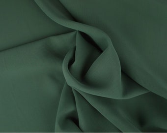 Chiffon fabrics old green uni by the meter, soft falling chiffon fabric voile KT34 chiffon fabric old green