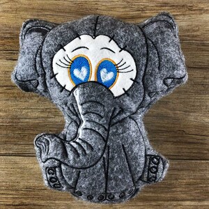 Embroidery file ITH Elephant EMILY for frame 20×30 cm, machine embroidery, ITH embroidery pattern with animal motif