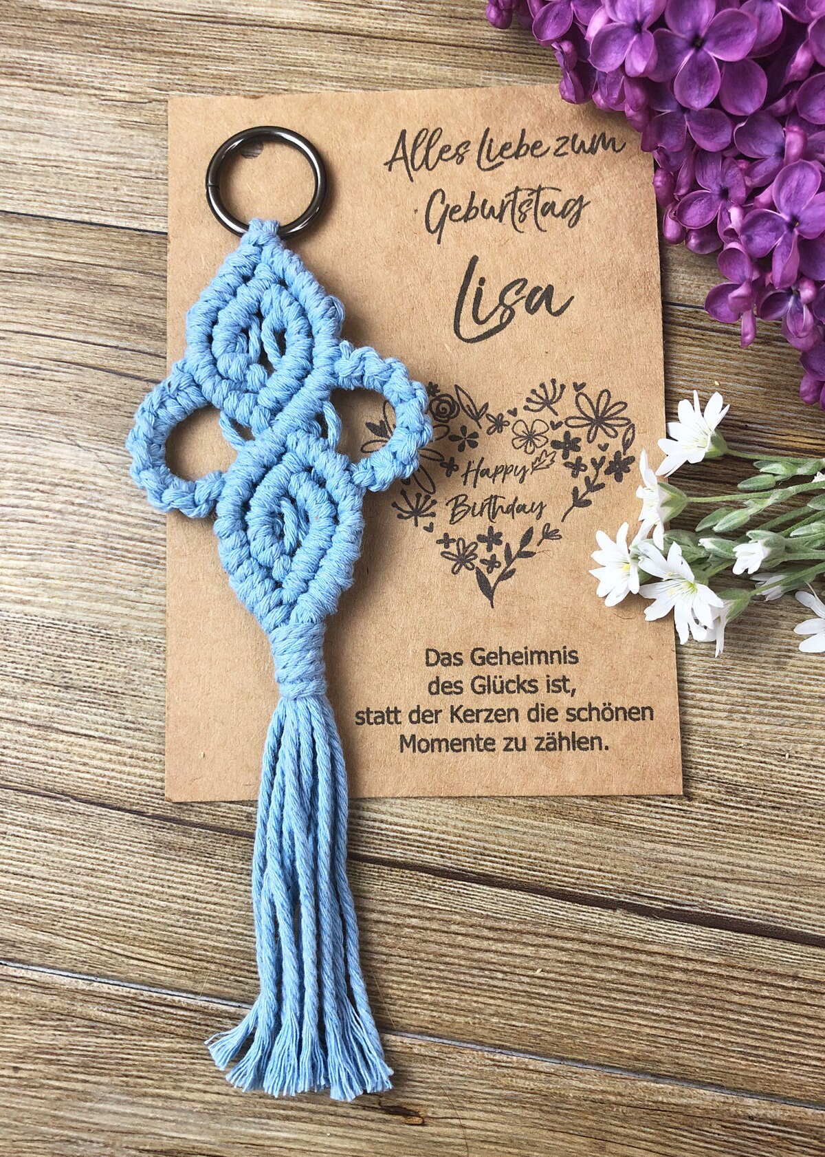 Macrame Keychain Celtic Cross / Cotton