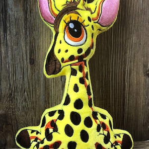Embroidery file ITH Giraffe Monika for frame 20 x 30 cm, machine embroidery, ITH embroidery pattern with animal motif