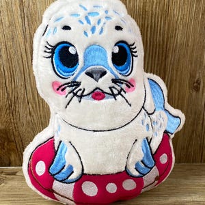 Embroidery file ITH seal Eddy for frame 13 x 18 cm, machine embroidery, ITH embroidery pattern with animal motif