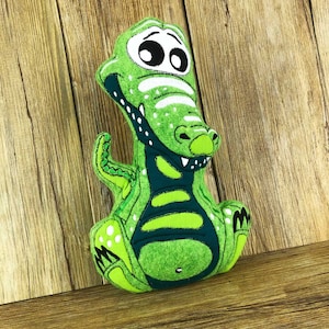 Embroidery file ITH crocodile KROKOLINO for 16×26 cm, machine embroidery, ITH embroidery pattern with animal motif