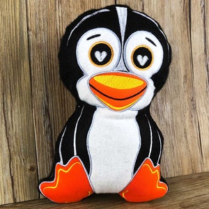 Embroidery file ITH penguin TIMMY for frame 16×26 cm, machine embroidery, ITH embroidery pattern with animal motif