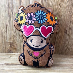 Embroidery file ITH Rind Maja for frame 20 x 30 cm, machine embroidery, ITH embroidery pattern with animal motif
