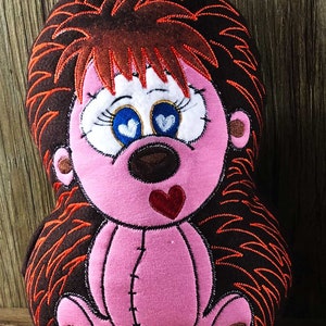 Embroidery file ITH hedgehog FRIDOLIN for frame 16×26 cm, machine embroidery, ITH embroidery pattern with animal motif
