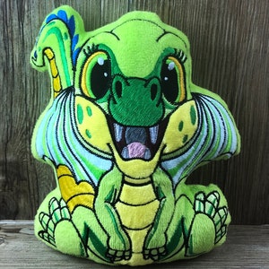 Embroidery file ITH Dragon Flipp for frame 20 x 30 cm, machine embroidery, ITH embroidery pattern with animal motif