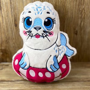 Embroidery file ITH seal Eddy for frame 20 x 30 cm, machine embroidery, ITH embroidery pattern with animal motif
