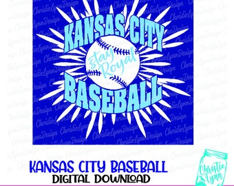 Kansas CIty Base Ball  KC Stay Royal Vector Art Files Png Pdf Eps Svg